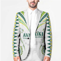 Custom Rugby Cook Islands Avaiki Blazer White Kuki Airani Tribal Maori Inspired LT9 - Polynesian Pride