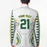 Custom Rugby Cook Islands Avaiki Blazer White Kuki Airani Tribal Maori Inspired LT9 - Polynesian Pride