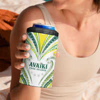 Custom Rugby Cook Islands Avaiki 4 in 1 Can Cooler Tumbler White Kuki Airani Tribal Maori Inspired LT9 - Polynesian Pride