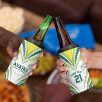 Custom Rugby Cook Islands Avaiki 4 in 1 Can Cooler Tumbler White Kuki Airani Tribal Maori Inspired LT9 - Polynesian Pride