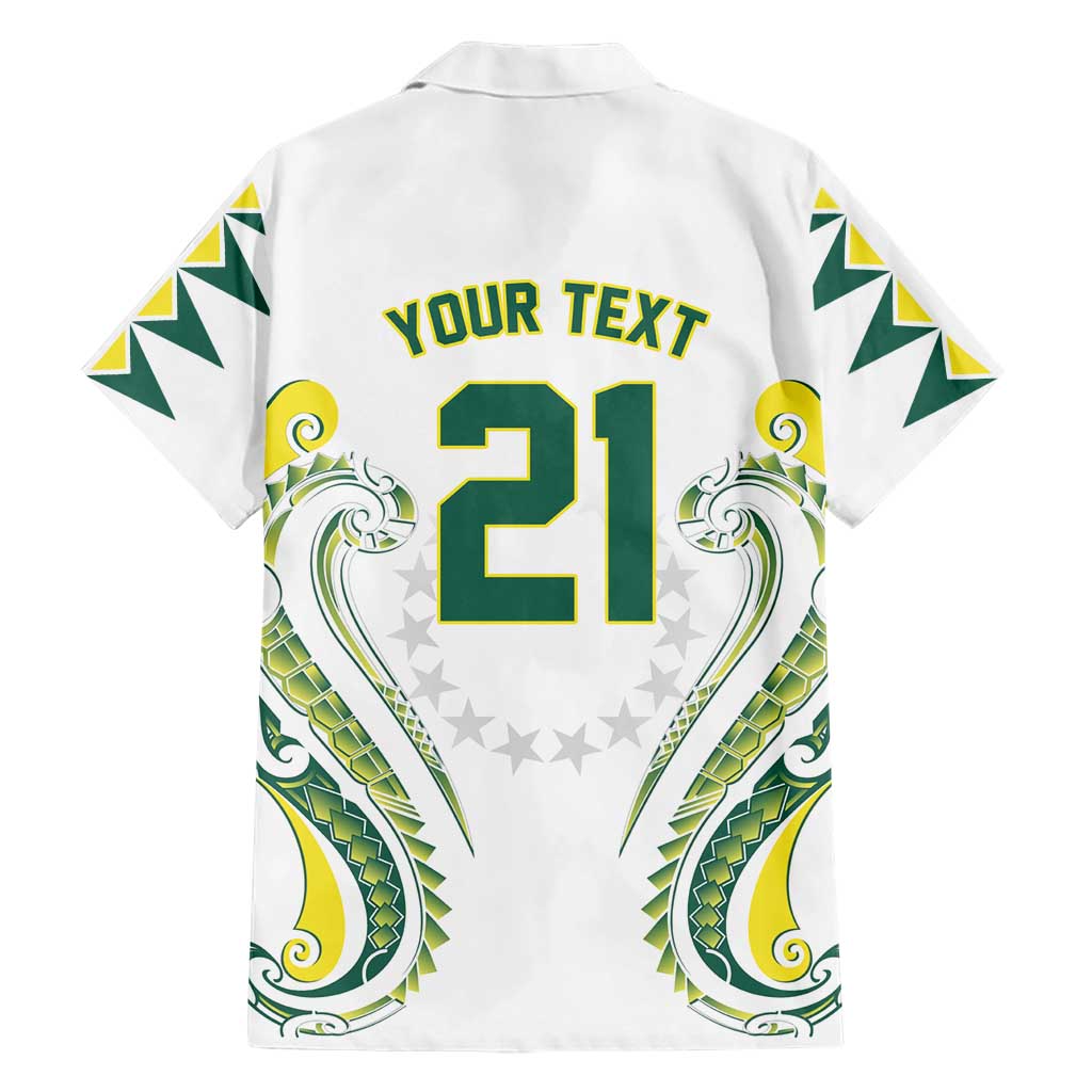 Custom Rugby Cook Islands Avaiki Family Matching Long Sleeve Bodycon Dress and Hawaiian Shirt White Kuki Airani Tribal Maori Inspired LT9 - Polynesian Pride