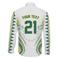 Custom Rugby Cook Islands Avaiki Family Matching Mermaid Dress and Hawaiian Shirt White Kuki Airani Tribal Maori Inspired LT9 - Polynesian Pride