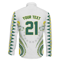 Custom Rugby Cook Islands Avaiki Family Matching Tank Maxi Dress and Hawaiian Shirt White Kuki Airani Tribal Maori Inspired LT9 - Polynesian Pride