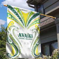 Rugby Cook Islands Avaiki Garden Flag White Kuki Airani Tribal Maori Inspired LT9 - Polynesian Pride