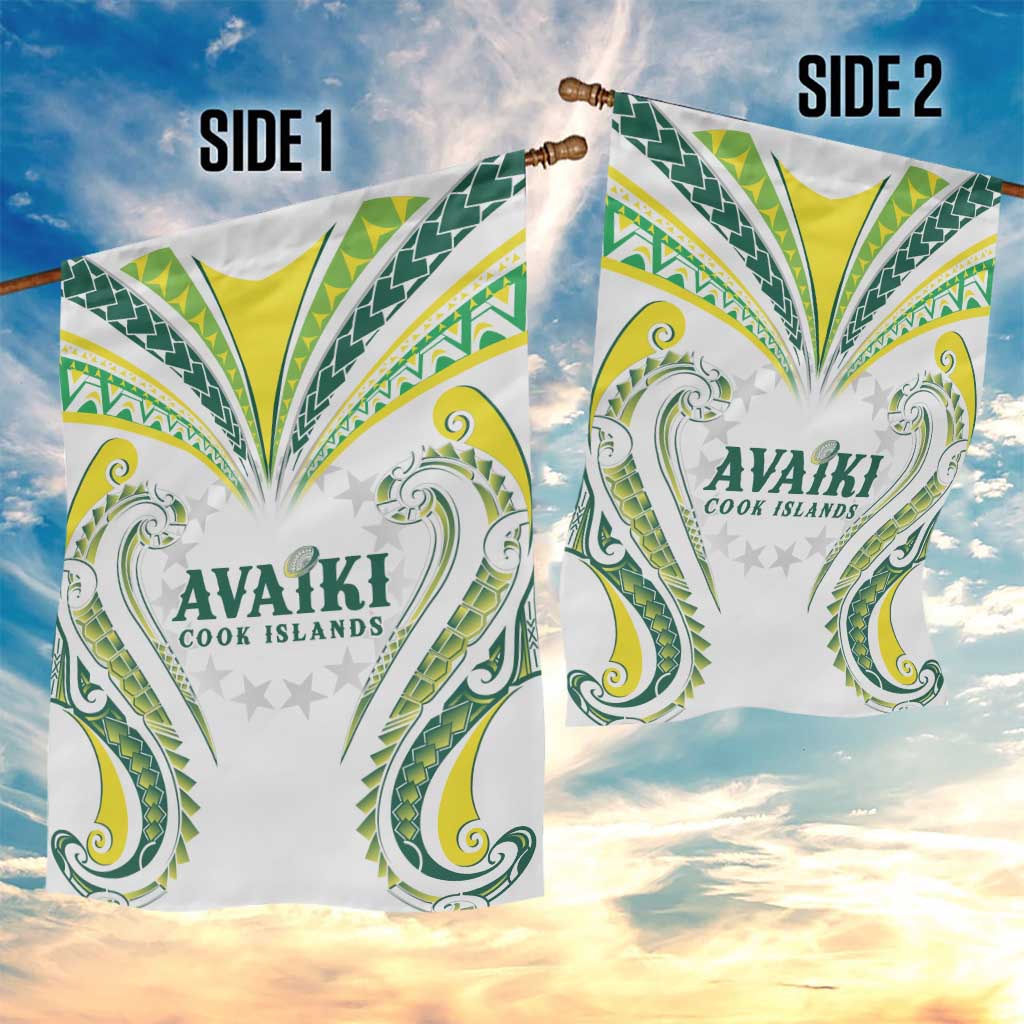 Rugby Cook Islands Avaiki Garden Flag White Kuki Airani Tribal Maori Inspired LT9 - Polynesian Pride