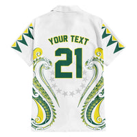 Custom Rugby Cook Islands Avaiki Hawaiian Shirt White Kuki Airani Tribal Maori Inspired LT9 - Polynesian Pride