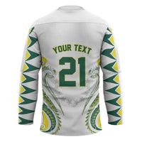 Custom Rugby Cook Islands Avaiki Hockey Jersey White Kuki Airani Tribal Maori Inspired LT9 - Polynesian Pride