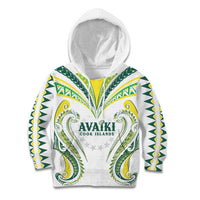 Custom Rugby Cook Islands Avaiki Kid Hoodie White Kuki Airani Tribal Maori Inspired LT9 Hoodie White - Polynesian Pride