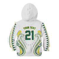 Custom Rugby Cook Islands Avaiki Kid Hoodie White Kuki Airani Tribal Maori Inspired LT9 - Polynesian Pride