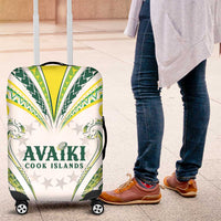 Rugby Cook Islands Avaiki Luggage Cover White Kuki Airani Tribal Maori Inspired LT9 White - Polynesian Pride