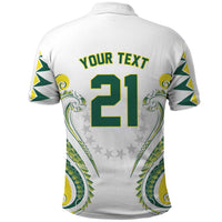 Custom Rugby Cook Islands Avaiki Polo Shirt White Kuki Airani Tribal Maori Inspired LT9 - Polynesian Pride