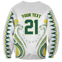 Custom Rugby Cook Islands Avaiki Sweatshirt White Kuki Airani Tribal Maori Inspired LT9 - Polynesian Pride