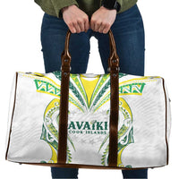 Rugby Cook Islands Avaiki Travel Bag White Kuki Airani Tribal Maori Inspired LT9 White - Polynesian Pride