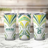 Custom Rugby Cook Islands Avaiki Tumbler Cup White Kuki Airani Tribal Maori Inspired LT9 - Polynesian Pride