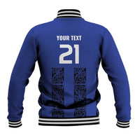Custom Oceania Football NZ Auckland Baseball Jacket Maori Tribal Pattern