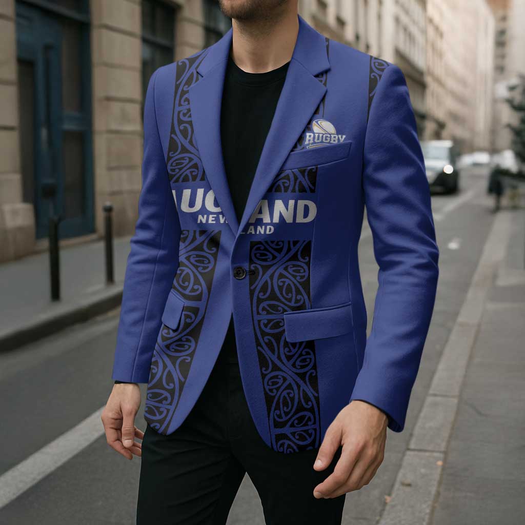 Custom Oceania Football NZ Auckland Blazer Maori Tribal Pattern