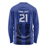 Custom Oceania Football NZ Auckland Long Sleeve Shirt Maori Tribal Pattern