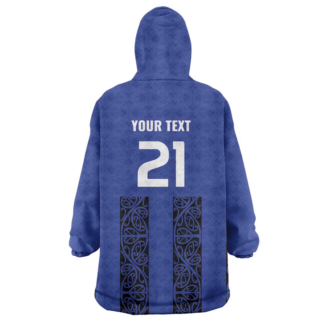 Custom Oceania Football NZ Auckland Wearable Blanket Hoodie Maori Tribal Pattern LT9 - Polynesian Pride