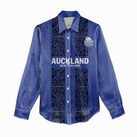Custom Oceania Football NZ Auckland Women Casual Shirt Maori Tribal Pattern LT9 - Polynesian Pride
