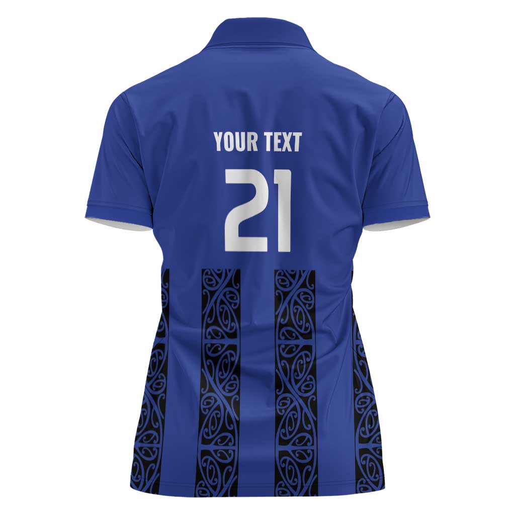 Custom Oceania Football NZ Auckland Women Polo Shirt Maori Tribal Pattern LT9 - Polynesian Pride
