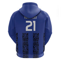 Custom Oceania Football NZ Auckland Zip Hoodie Maori Tribal Pattern