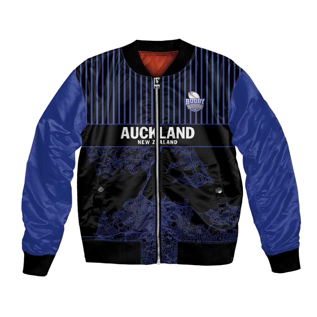 Custom Oceania Football NZ Auckland Bomber Jacket Minimal City Map Style