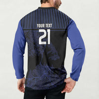 Custom Oceania Football NZ Auckland Button Sweatshirt Minimal City Map Style