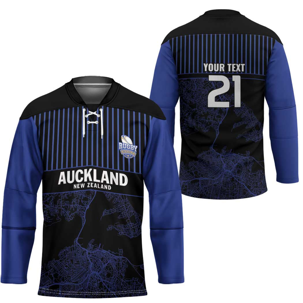 Custom Oceania Football NZ Auckland Hockey Jersey Minimal City Map Style
