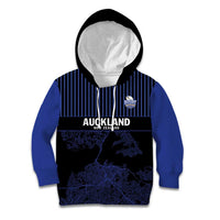Custom Oceania Football NZ Auckland Kid Hoodie Minimal City Map Style