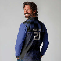 Custom Oceania Football NZ Auckland Long Sleeve Polo Shirt Minimal City Map Style LT9 - Polynesian Pride