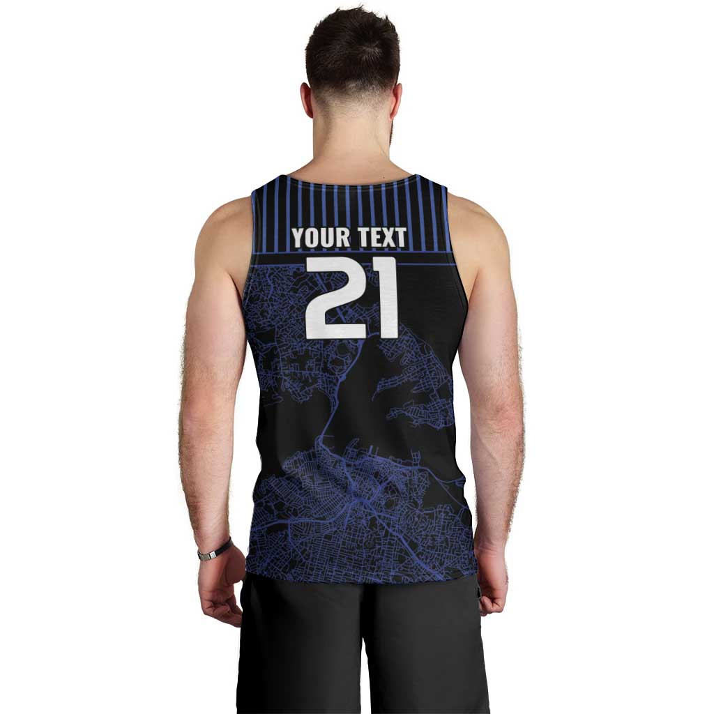 Custom Oceania Football NZ Auckland Men Tank Top Minimal City Map Style LT9 - Polynesian Pride