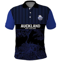 Custom Oceania Football NZ Auckland Polo Shirt Minimal City Map Style