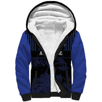 Custom Oceania Football NZ Auckland Sherpa Hoodie Minimal City Map Style LT9 Unisex Blue - Polynesian Pride