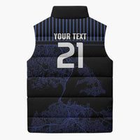 Custom Oceania Football NZ Auckland Sleeveless Puffer Jacket Minimal City Map Style LT9 - Polynesian Pride