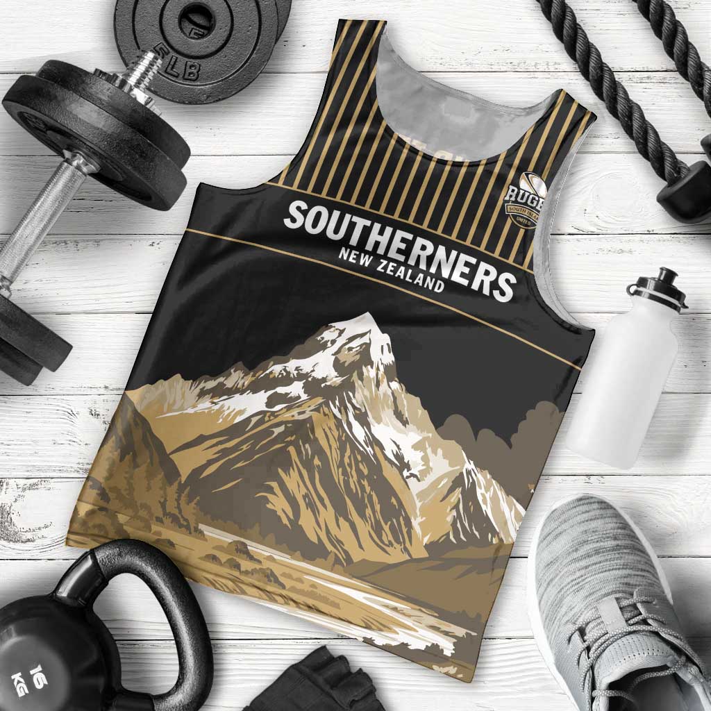 Custom Oceania Football NZ South Island Men Tank Top Minimal Mount Cook Silhouette