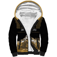 Custom Oceania Football NZ South Island Sherpa Hoodie Minimal Mount Cook Silhouette LT9 Unisex Black - Polynesian Pride