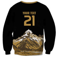 Custom Oceania Football NZ South Island Sweatshirt Minimal Mount Cook Silhouette