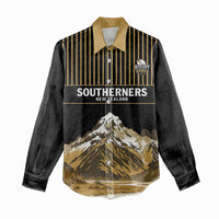 Custom Oceania Football NZ South Island Women Casual Shirt Minimal Mount Cook Silhouette LT9 - Polynesian Pride