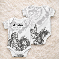 Aroha Maori Language Baby Onesie Te Reo Maori Inspired Art LT9 - Polynesian Pride