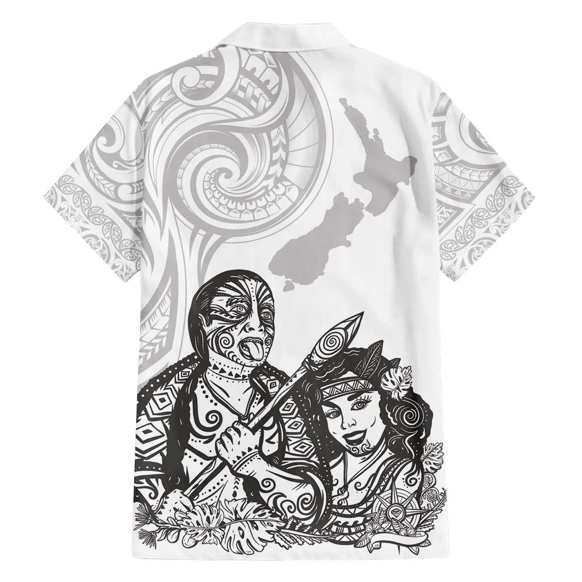 Aroha Maori Language Family Matching Off The Shoulder Long Sleeve Dress and Hawaiian Shirt Te Reo Maori Inspired Art LT9 - Polynesian Pride