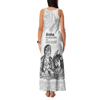 Aroha Maori Language Family Matching Tank Maxi Dress and Hawaiian Shirt Te Reo Maori Inspired Art LT9 - Polynesian Pride