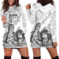 Aroha Maori Language Hoodie Dress Te Reo Maori Inspired Art LT9 - Polynesian Pride