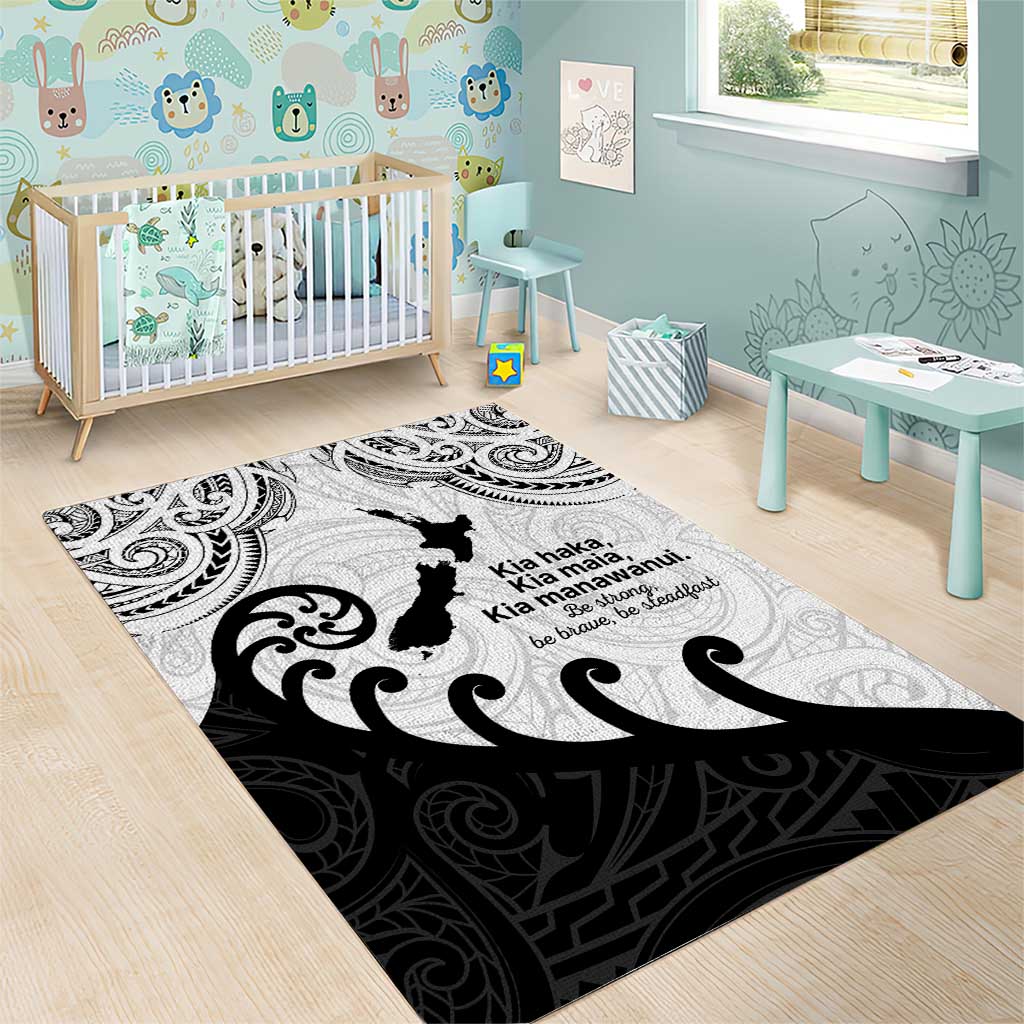 Kia Haka Maori language Area Rug Te Reo Maori Inspired Art