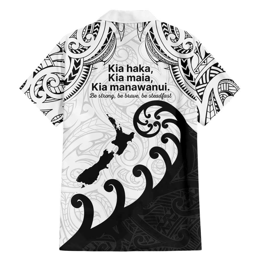 Kia Haka Maori language Family Matching Off Shoulder Short Dress and Hawaiian Shirt Te Reo Maori Inspired Art LT9 - Polynesian Pride