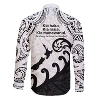 Kia Haka Maori language Family Matching Short Sleeve Bodycon Dress and Hawaiian Shirt Te Reo Maori Inspired Art LT9 - Polynesian Pride