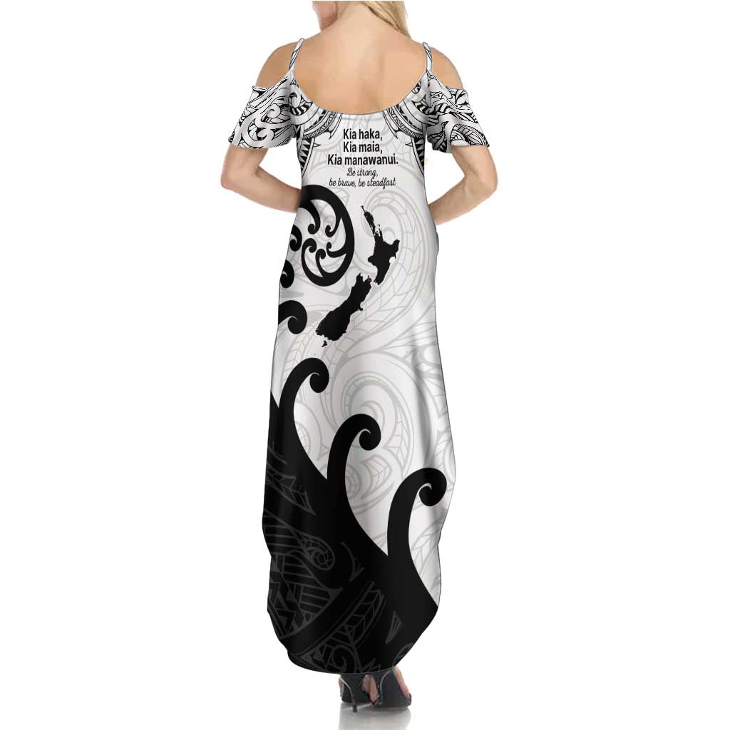 Kia Haka Maori language Family Matching Summer Maxi Dress and Hawaiian Shirt Te Reo Maori Inspired Art LT9 - Polynesian Pride