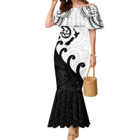 Kia Haka Maori language Mermaid Dress Te Reo Maori Inspired Art LT9 Women white - Polynesian Pride