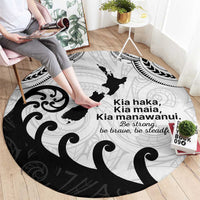 Kia Haka Maori language Round Carpet Te Reo Maori Inspired Art LT9 - Polynesian Pride
