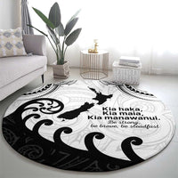Kia Haka Maori language Round Carpet Te Reo Maori Inspired Art LT9 - Polynesian Pride