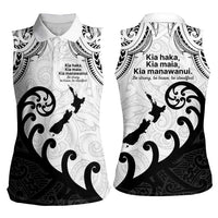 Kia Haka Maori language Women Sleeveless Polo Shirt Te Reo Maori Inspired Art LT9 - Polynesian Pride